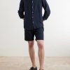 Grandad-Collar Linen Shirt - OU