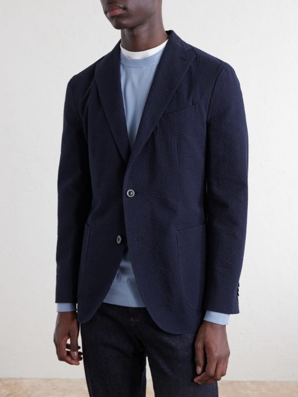 Cotton-Seersucker Blazer - FR
