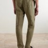 Tapered Linen Trousers - BK Tapered Linen Trousers - BK