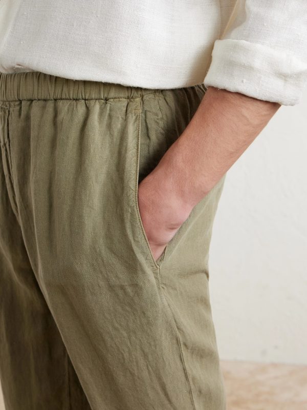 Tapered Linen Trousers - CU Tapered Linen Trousers - CU