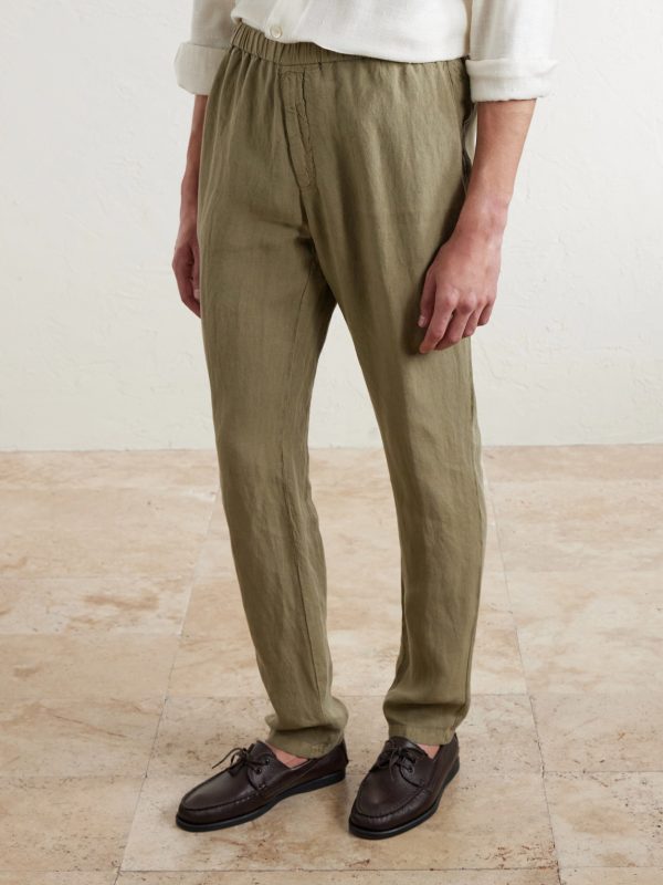 Tapered Linen Trousers - FR Tapered Linen Trousers - FR