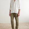 Tapered Linen Trousers - OU Tapered Linen Trousers - OU