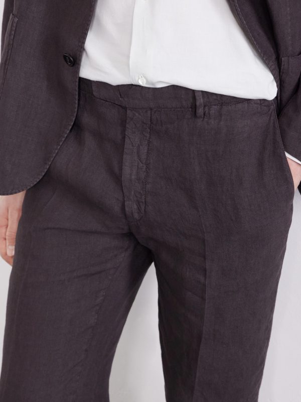 Straight-Leg Linen Suit Trousers - CU Straight-Leg Linen Suit Trousers - CU