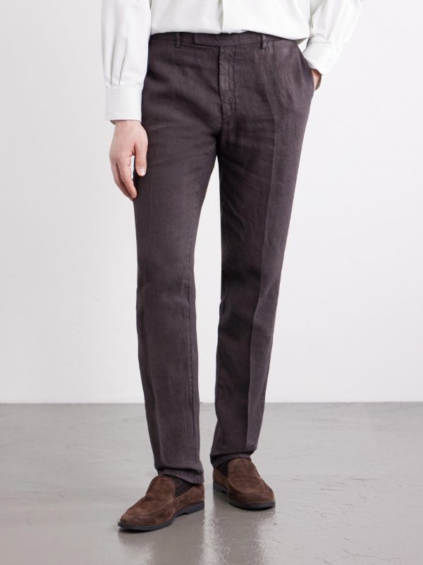 Straight-Leg Linen Suit Trousers - FR Straight-Leg Linen Suit Trousers - FR