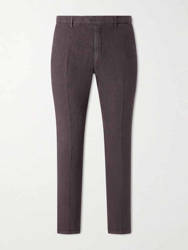 Straight-Leg Linen Suit Trousers Straight-Leg Linen Suit Trousers