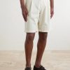 Straight-Leg Pleated Cotton-Blend Poplin Shorts - FR Straight-Leg Pleated Cotton-Blend Poplin Shorts - FR