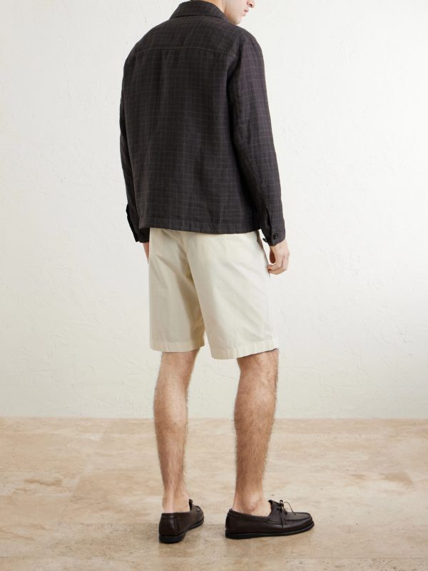 Checked Linen Overshirt - BK Checked Linen Overshirt - BK