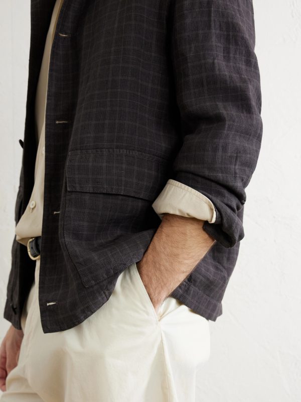 Checked Linen Overshirt - CU Checked Linen Overshirt - CU