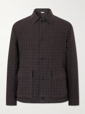 Checked Linen Overshirt