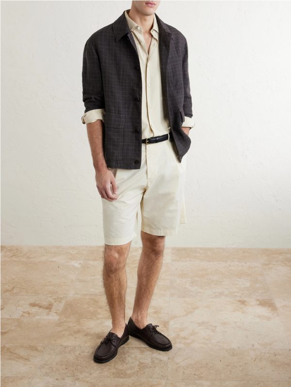 Checked Linen Overshirt - OU Checked Linen Overshirt - OU