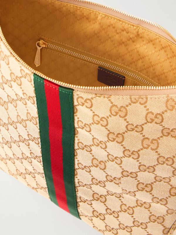 Lunetta Webbing and Leather-Trimmed Monogrammed Canvas Shoulder Bag - E1 Lunetta Webbing and Leather-Trimmed Monogrammed Canvas Shoulder Bag - E1