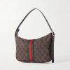 Lunetta GG Sumpreme-Jacquard Webbing-Trimmed Canvas Tote Bag - BK Lunetta GG Sumpreme-Jacquard Webbing-Trimmed Canvas Tote Bag - BK