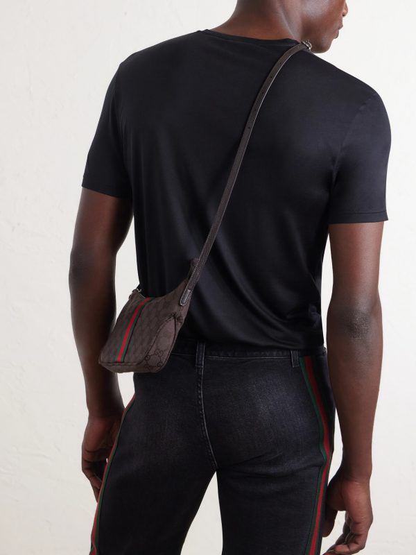 Lunetta GG Sumpreme-Jacquard Webbing-Trimmed Canvas Tote Bag - E2 Lunetta GG Sumpreme-Jacquard Webbing-Trimmed Canvas Tote Bag - E2