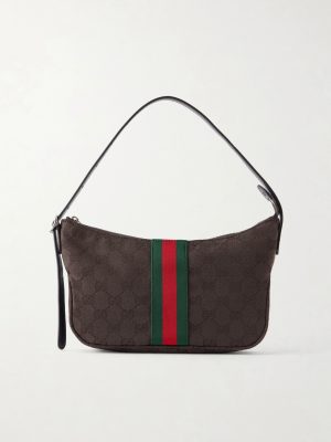 Lunetta GG Sumpreme-Jacquard Webbing-Trimmed Canvas Tote Bag Lunetta GG Sumpreme-Jacquard Webbing-Trimmed Canvas Tote Bag
