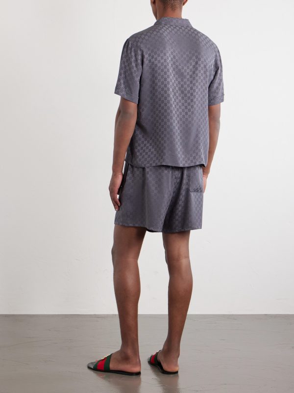 Bowling GG Supreme Jacquard Silk-Twill Shirt - BK Bowling GG Supreme Jacquard Silk-Twill Shirt - BK