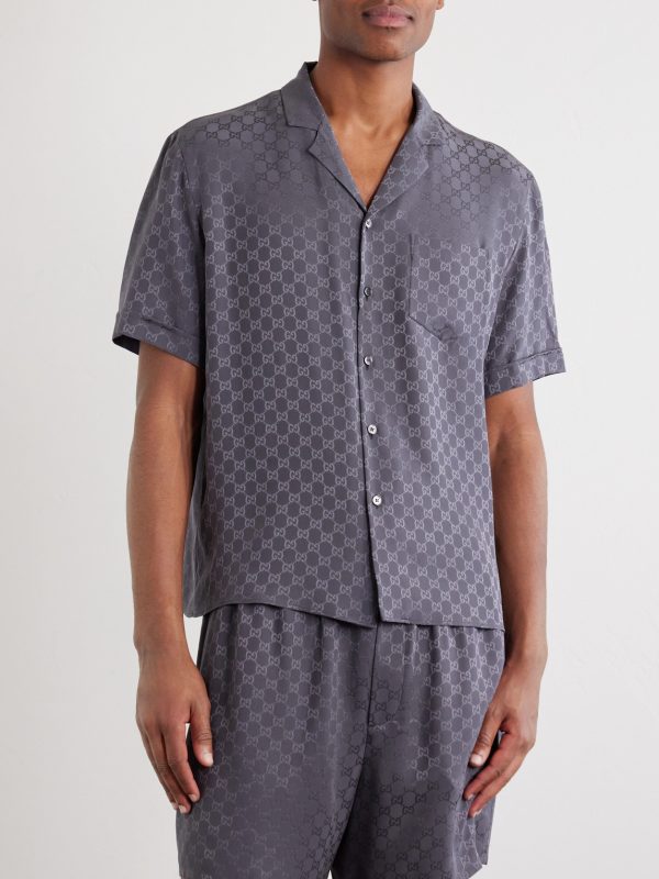 Bowling GG Supreme Jacquard Silk-Twill Shirt - FR Bowling GG Supreme Jacquard Silk-Twill Shirt - FR