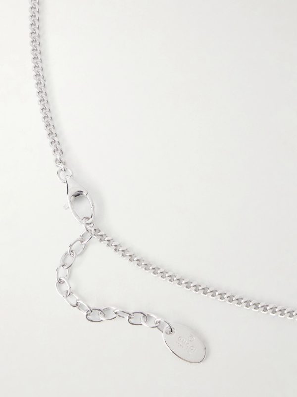Interlocking G Silver and Gold-Tone Necklace - BK Interlocking G Silver and Gold-Tone Necklace - BK