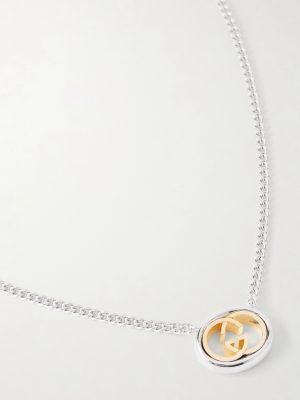 Interlocking G Silver and Gold-Tone Necklace