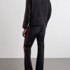 Webbing-Trimmed Denim Biker Jacket - BK Webbing-Trimmed Denim Biker Jacket - BK