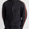 Webbing-Trimmed Denim Biker Jacket - FR Webbing-Trimmed Denim Biker Jacket - FR