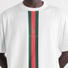 Logo-Print Striped Cotton-Jersey T-Shirt - CU Logo-Print Striped Cotton-Jersey T-Shirt - CU