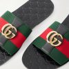 Riviera Appliquéd Striped Webbing Sandals - CU Riviera Appliquéd Striped Webbing Sandals - CU