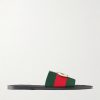 Riviera Appliquéd Striped Webbing Sandals Riviera Appliquéd Striped Webbing Sandals