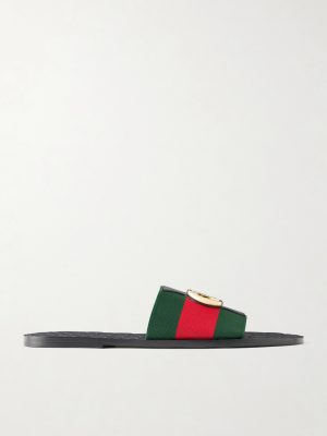 Riviera Appliquéd Striped Webbing Sandals Riviera Appliquéd Striped Webbing Sandals