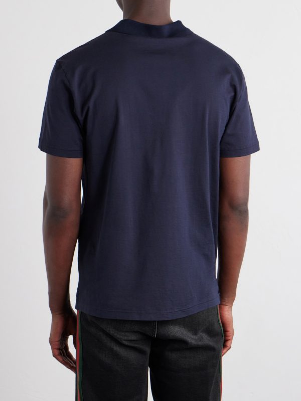 Logo-Print Cotton-Jersey Polo Shirt - BK