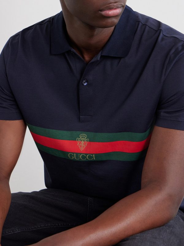 Logo-Print Cotton-Jersey Polo Shirt - CU