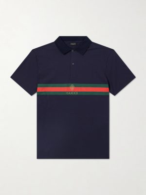 Logo-Print Cotton-Jersey Polo Shirt Logo-Print Cotton-Jersey Polo Shirt