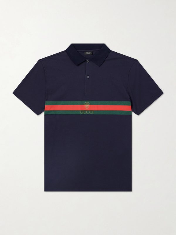 Logo-Print Cotton-Jersey Polo Shirt