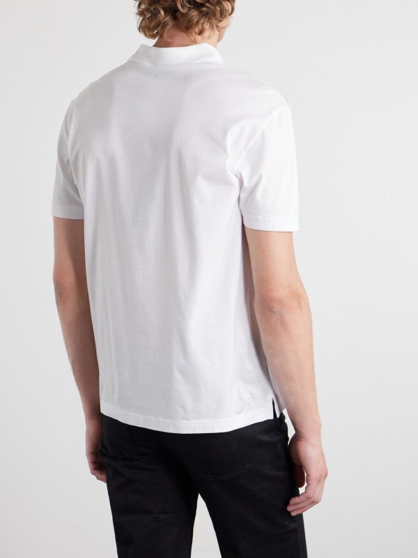 Logo-Print Cotton-Jersey Polo Shirt - BK