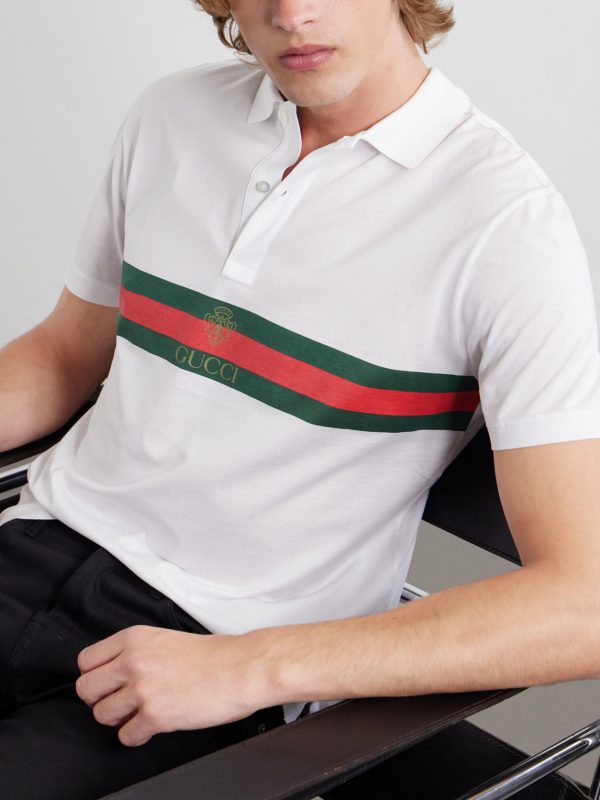 Logo-Print Cotton-Jersey Polo Shirt - CU