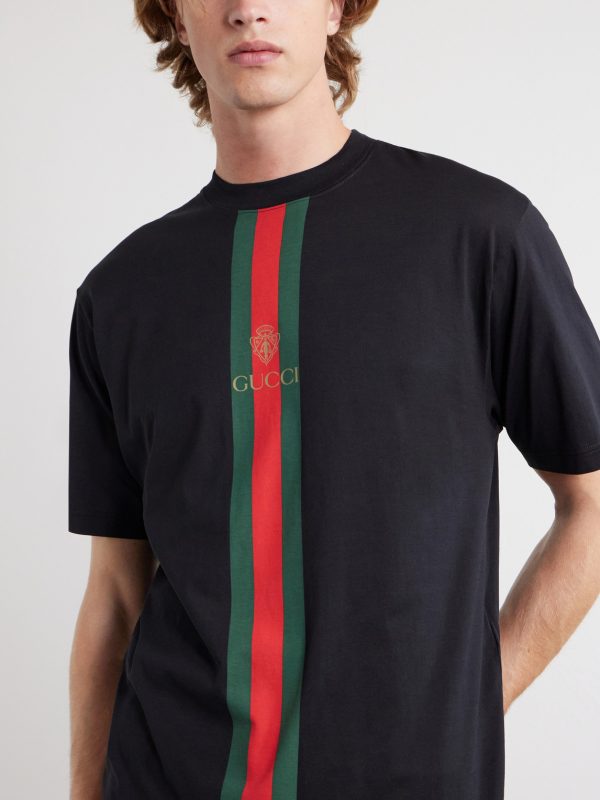 Web-Printed Cotton-Jersey T-Shirt - CU Web-Printed Cotton-Jersey T-Shirt - CU