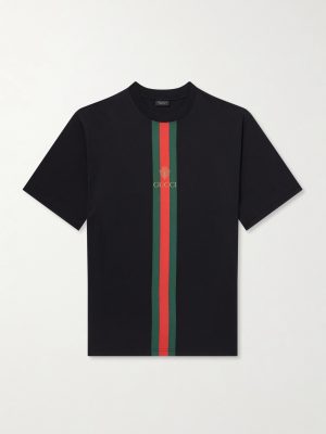 Web-Printed Cotton-Jersey T-Shirt