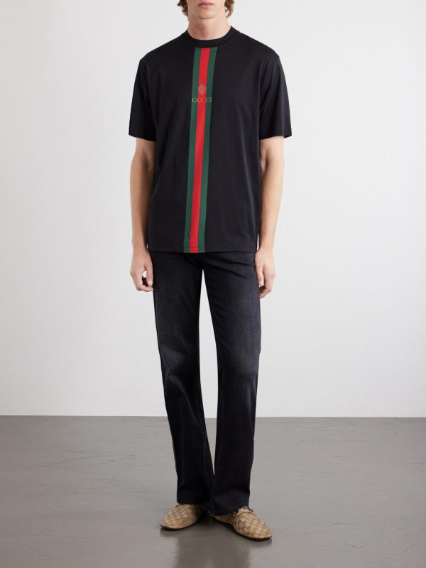 Web-Printed Cotton-Jersey T-Shirt - OU Web-Printed Cotton-Jersey T-Shirt - OU