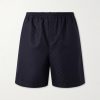 Straight-Leg Logo-Print Cotton-Faille Shorts Straight-Leg Logo-Print Cotton-Faille Shorts