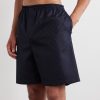 Straight-Leg Logo-Print Cotton-Faille Shorts - OU Straight-Leg Logo-Print Cotton-Faille Shorts - OU