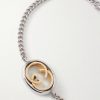 Interlocking G-Embellished Silver-Tone Bracelet - CU Interlocking G-Embellished Silver-Tone Bracelet - CU