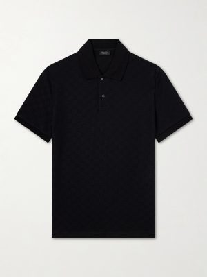 Logo-Jacquard Jersey Polo Shirt Logo-Jacquard Jersey Polo Shirt