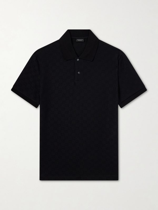 Logo-Jacquard Jersey Polo Shirt Logo-Jacquard Jersey Polo Shirt