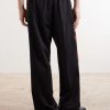 Webbing-Trimmed Silk and Cotton-Blend Trousers - BK Webbing-Trimmed Silk and Cotton-Blend Trousers - BK