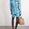 Printed Satin Shirt - BK Printed Satin Shirt - BK