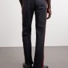 Wide-Leg Striped Cotton-Blend Trousers - BK Wide-Leg Striped Cotton-Blend Trousers - BK
