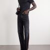 Wide-Leg Striped Cotton-Blend Trousers - OU Wide-Leg Striped Cotton-Blend Trousers - OU