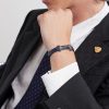 Horsebit-Embellished Silver-Tone and Leather Bracelet - OU Horsebit-Embellished Silver-Tone and Leather Bracelet - OU