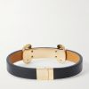 Horsebit-Embellished Gold-Tone and Leather Bracelet - BK Horsebit-Embellished Gold-Tone and Leather Bracelet - BK