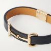 Horsebit-Embellished Gold-Tone and Leather Bracelet - CU Horsebit-Embellished Gold-Tone and Leather Bracelet - CU