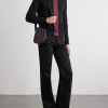 Webbing-Trimmed Leather Messenger Bag - OU Webbing-Trimmed Leather Messenger Bag - OU